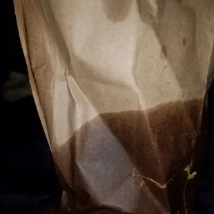 The Bag where I disposed of said paper towels.. there was nothing but oil...period!!