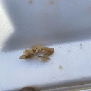 There was a bone in my orange chicken and it cut my gums!