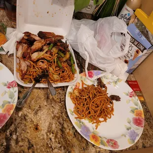 So much food enough for three meals..