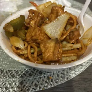 tofu eggplant and chow