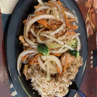 Sesame Chicken and Fried Rice