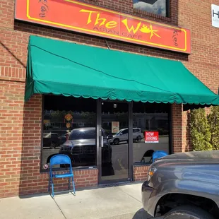 the front of the restaurant