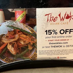 15% off your first online order