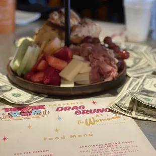 a plate of food on a table