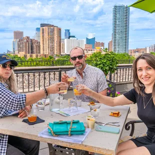 Guests on the Rooftop.