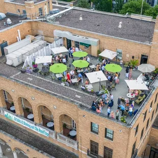 The Woman's Club Rooftop restaurant and bar! Open to the public in the summer.