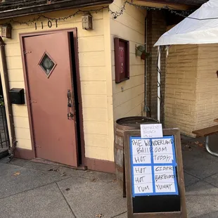 the front of the restaurant