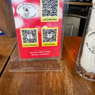 Must scan bar codes to review menus