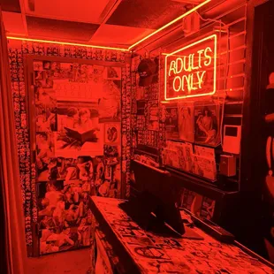 Inside, before you enter the speakeasy