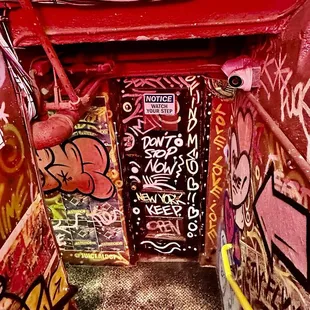 Entrance down the stairs