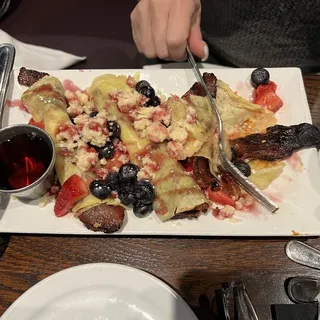 Candied Bacon Crepes