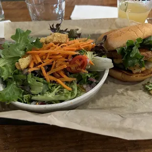 swordfish sandwich (special) + side salad