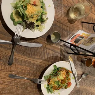 Salads before appetizers