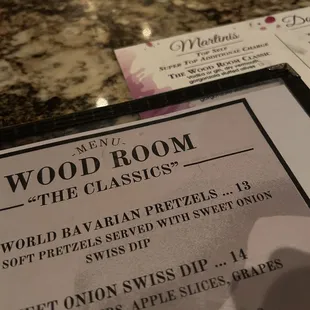 The Menu has a number of delicious options!! Truffle fries are my fav!