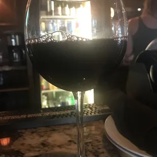 Good sized pour of the Shiraz