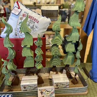 Handcrafted trees made in Minnesota from reclaimed wood