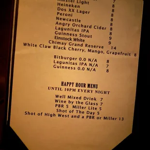 A Page from the Menu