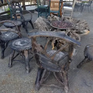 a dog sitting in a chair