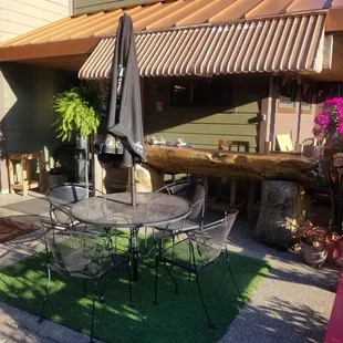 outdoor dining area
