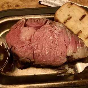 Medium rare prime rib