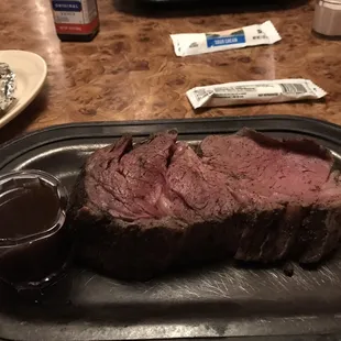 Medium cut of Prime Rib. This thing was HUGE! I&apos;d give it an 8/10.