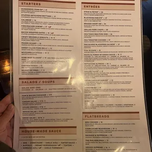 Menu as of Feb. 2024