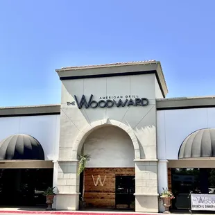 the front of the restaurant
