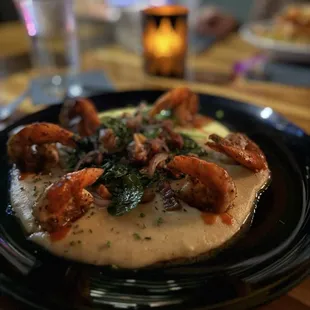 Prawns and Polenta