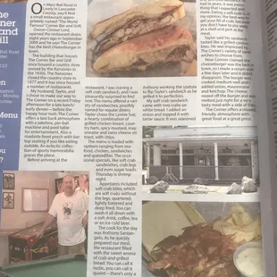 a page in a magazine