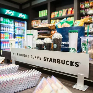 We Proudly Serve Starbucks!