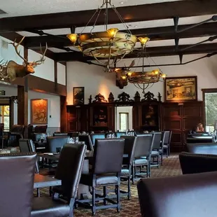 Inside of the restaurant, like stepping back in time.