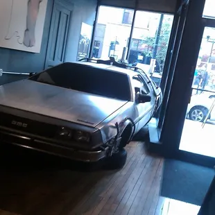 DeLorean.  Mister Fusion on top.  Awesome!