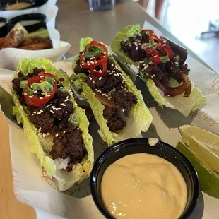 Spicy Beef Lettuce Wraps