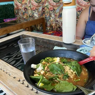Spicy ramen with Inari Sweet Tofu Ramen