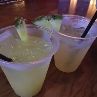 Pineapple and Barcardi $3 Special! Was pretty good didn't skimp in the Barcardi!