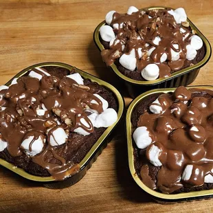 three desserts