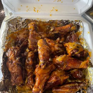 Saucy smoked wings
