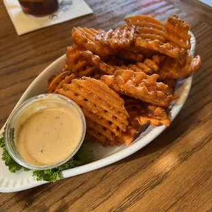 side of sweet potato fries & chipotle sauce