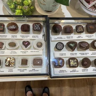 Individual works of chocolate art