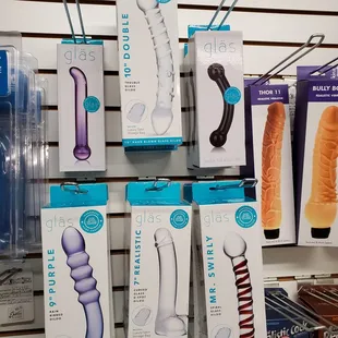 Personal Massagers, Discreet n' Secret Glass hypoallergenic sex toys. Full line of Icicles & Glas Brand @ 1933 W San Carlos. More in store !