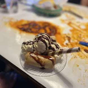 Fried banana dessert