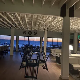 Lower deck den for parties