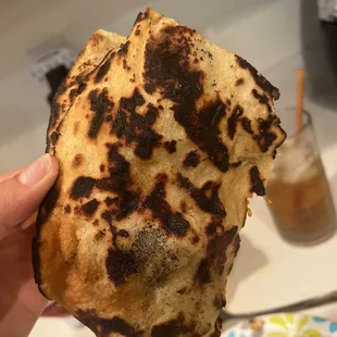 Burnt naan