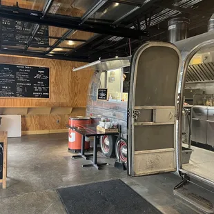 Taco truck inside