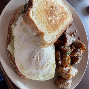 a plate of food on a table