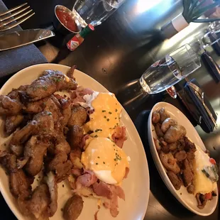 Ihh ham Benedict and seasonal omelet