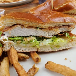 Inside the chicken sandwich