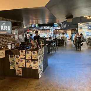 the inside of a restaurant