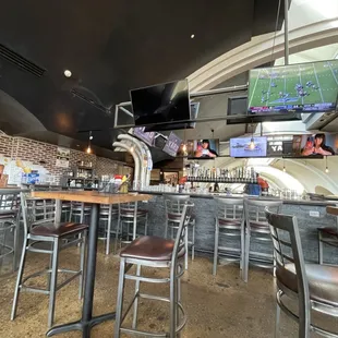 the inside of a sports bar