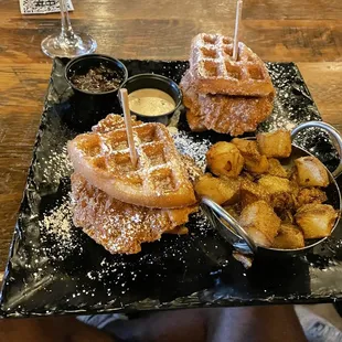 Chicken and waffles